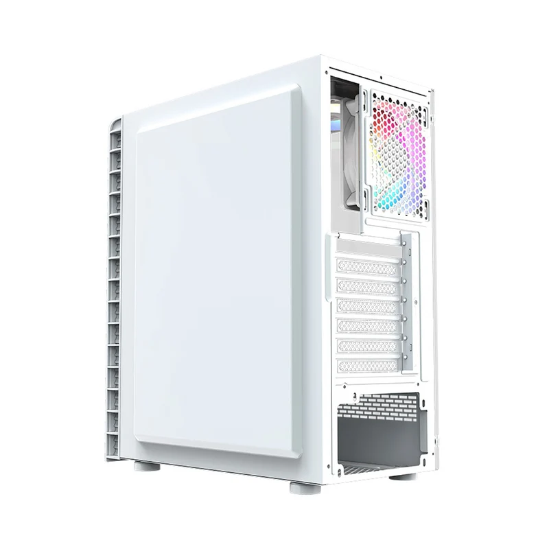 XYZ Airone 300 Glass Edition ATX PC Case with 6 Pre-Installed 120mm Airplus 100 ARGB Fans (White) (X-CS-AIRONE3G-3W) (XYZ-SA-817)