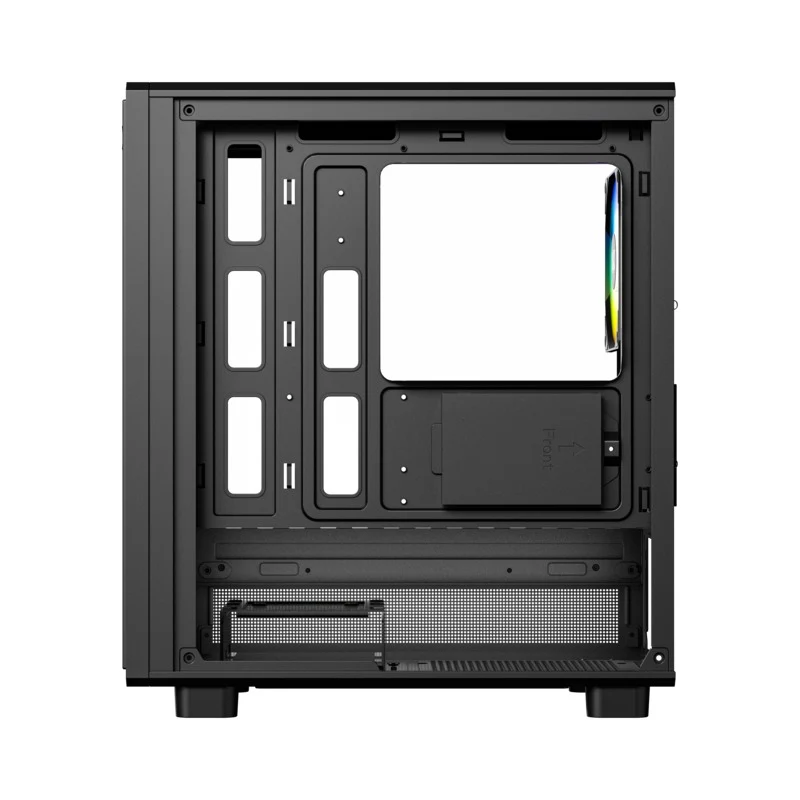 XYZ Atom M-ATX PC Case with 3 Pre-Installed 120mm Pulsar ARGB Fans (Black, White)