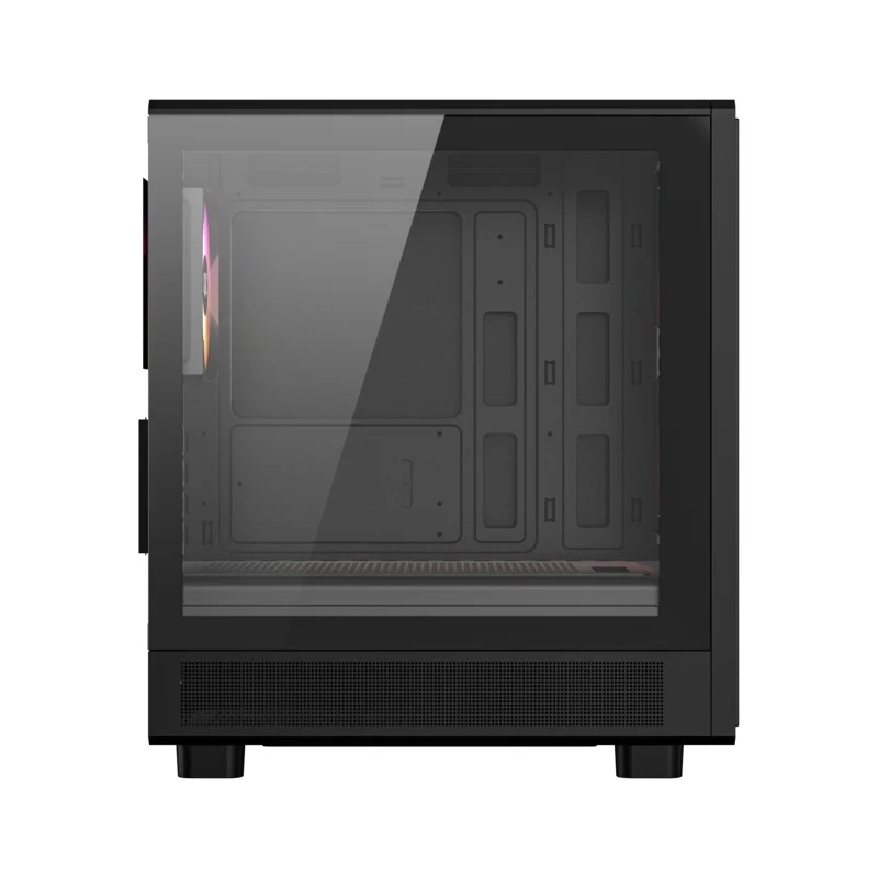 XYZ Atom M-ATX PC Case with 3 Pre-Installed 120mm Pulsar ARGB Fans (Black, White)