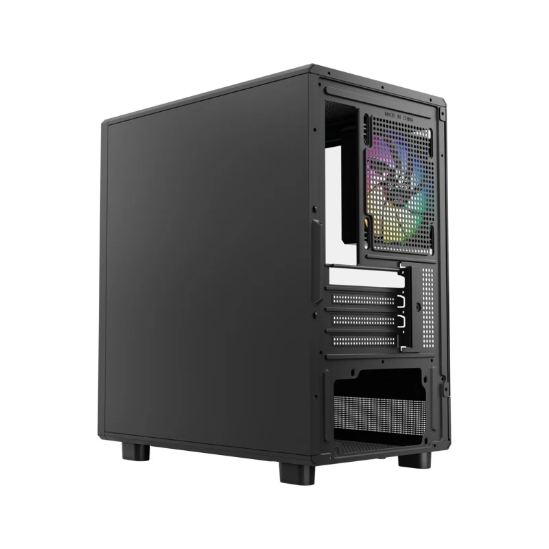 XYZ Atom M-ATX PC Case with 3 Pre-Installed 120mm Pulsar ARGB Fans (Black, White)