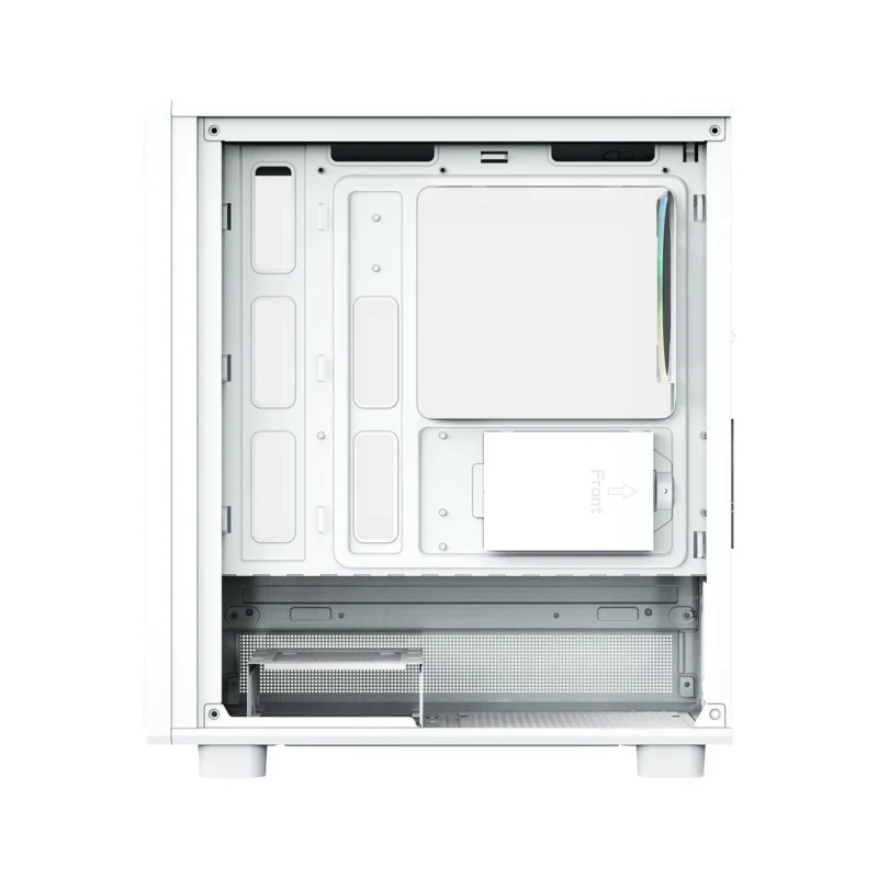 XYZ Atom M-ATX PC Case with 3 Pre-Installed 120mm Pulsar ARGB Fans (Black, White)