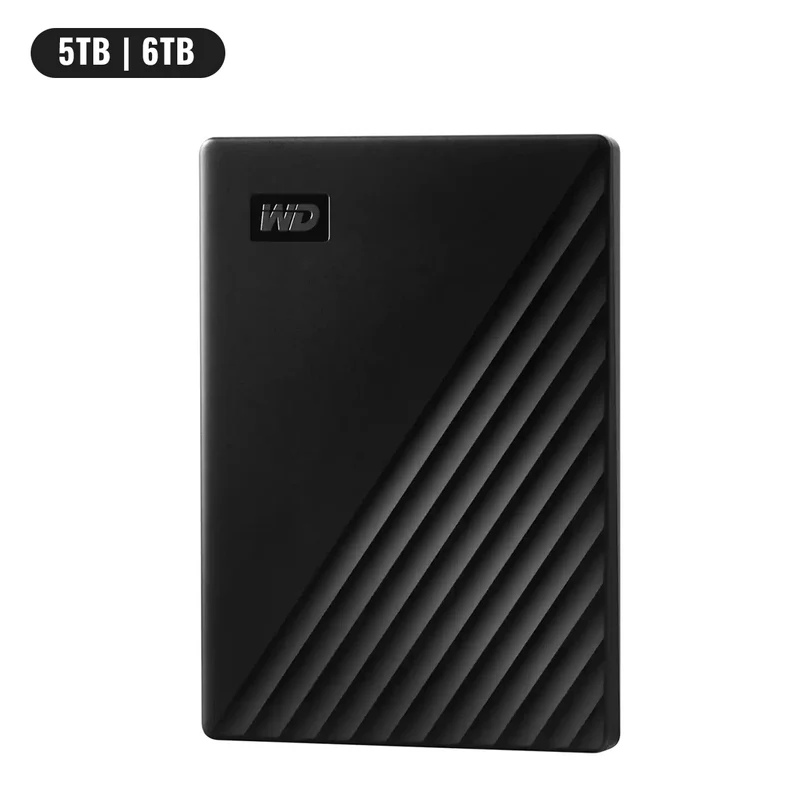WD My Passport External Hard Drive USB 3.2 Gen 1 (5TB, 6TB) (Black)