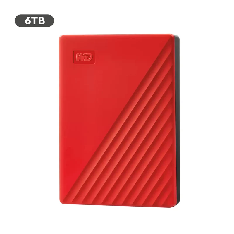 WD My Passport External Hard Drive USB 3.2 Gen 1 (5TB, 6TB) (Red)