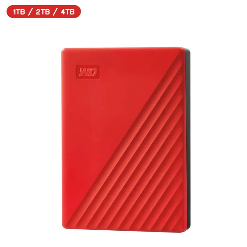 WD My Passport External Hard Drive 3.0 (Red) (1TB, 2TB, 4TB)