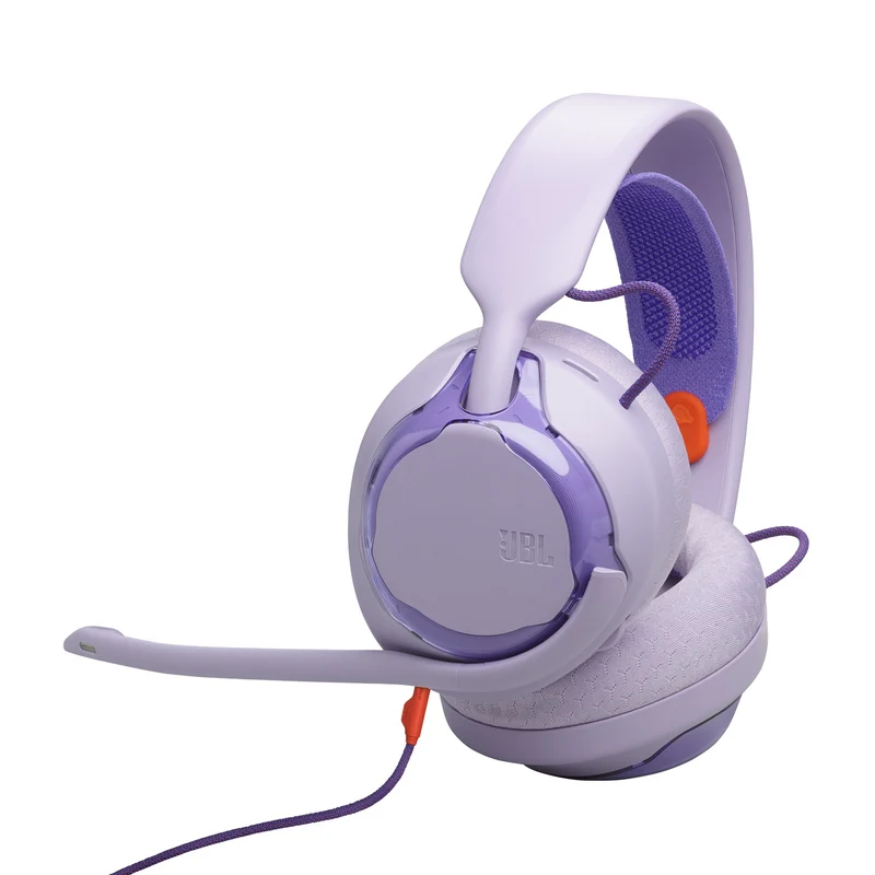 JBL Quantum 250 Wired Multiplatform Gaming Headset (Purple, White, Teal)