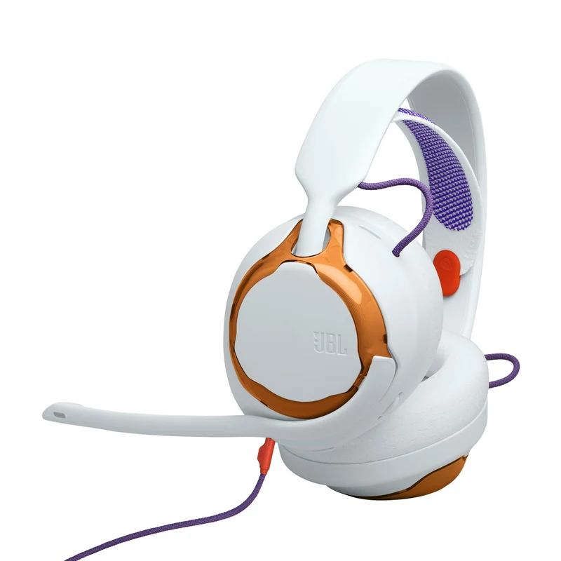 JBL Quantum 250 Wired Multiplatform Gaming Headset (Purple, White, Teal)
