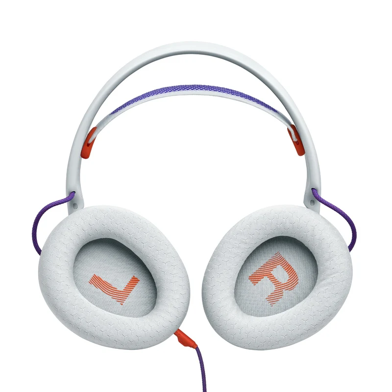 JBL Quantum 250 Wired Multiplatform Gaming Headset (Purple, White, Teal)