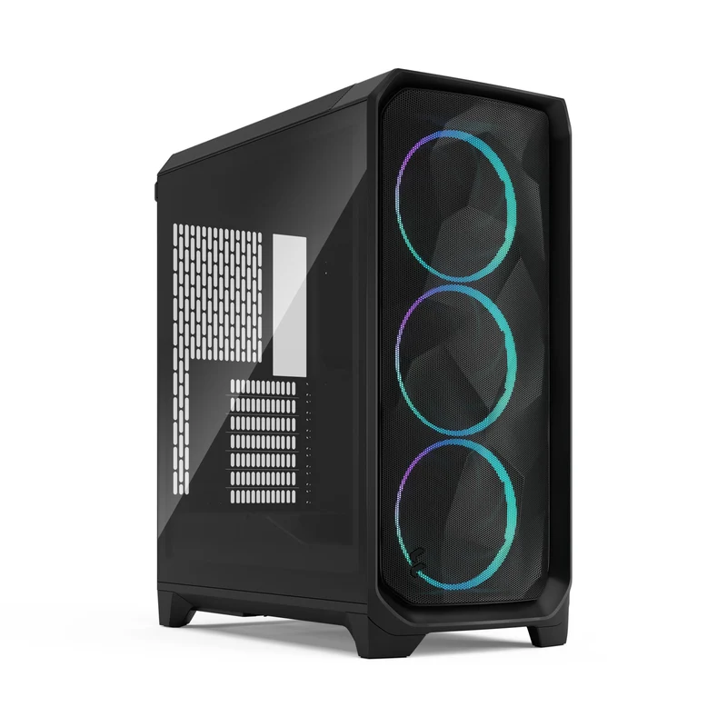 Fractal Design Meshify 3 Computer Case (Black RGB Tempered Glass Light Tint, White RGB Tempered Glass Clear Tint)
