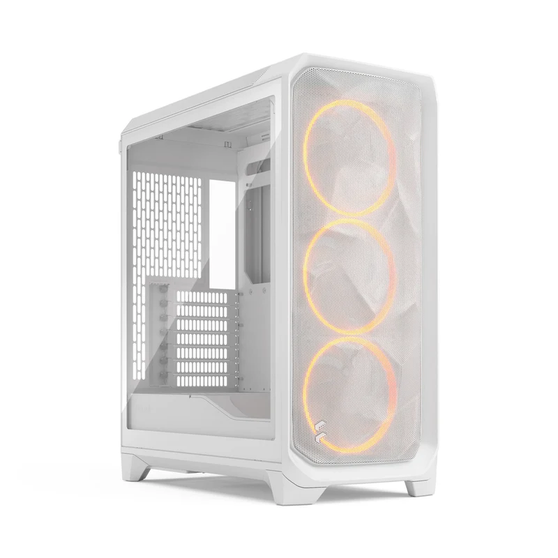 Fractal Design Meshify 3 Computer Case (Black RGB Tempered Glass Light Tint, White RGB Tempered Glass Clear Tint)