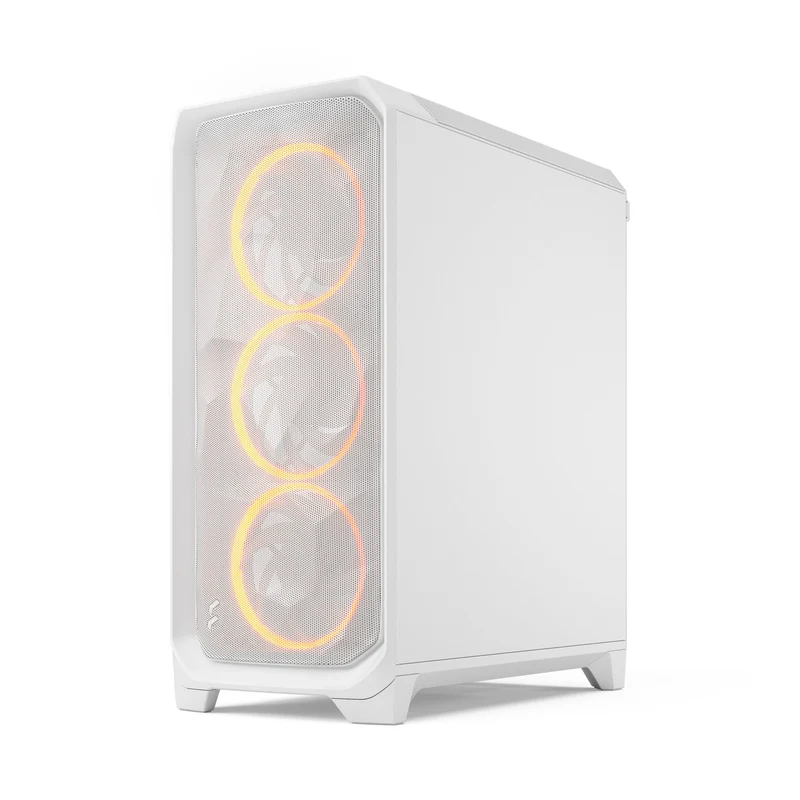 Fractal Design Meshify 3 Computer Case (Black RGB Tempered Glass Light Tint, White RGB Tempered Glass Clear Tint)