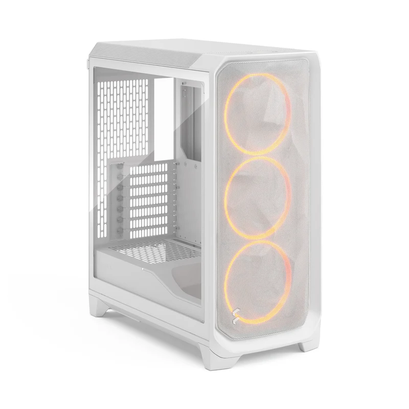 Fractal Design Meshify 3 Computer Case (Black RGB Tempered Glass Light Tint, White RGB Tempered Glass Clear Tint)