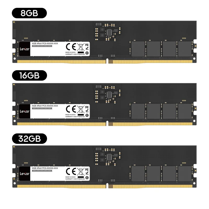 Lexar DDR5 5600MT/s CL46-45-45-90 UDIMM Desktop Memory (8GB, 16GB, 32GB)