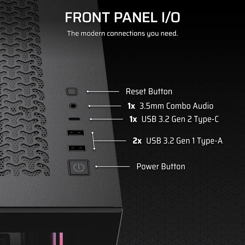 Corsair 3500X RS-R ARGB Mid-Tower PC Case (Black, White)