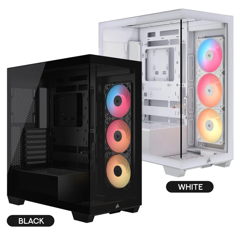 Corsair 3500X RS-R ARGB Mid-Tower PC Case (Black, White)