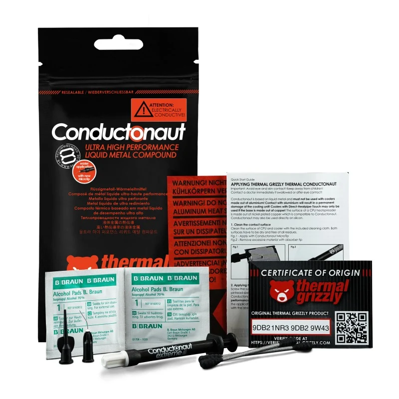 Thermal Grizzly Conductonaut Extreme Ultra High Performance Liquid Metal Compound 1G (TG-CE-001-R)