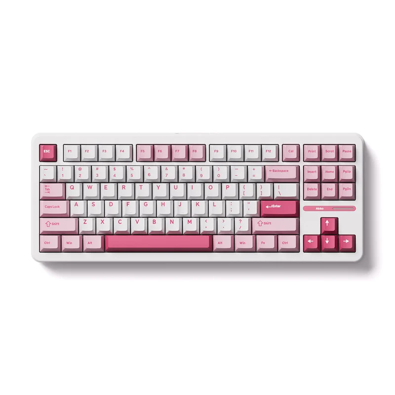 Akko TAC87 Prunus Lannesiana Multi-Mode RGB Hot-Swappable Mechanical Keyboard (Akko Stellar Rose Switch)