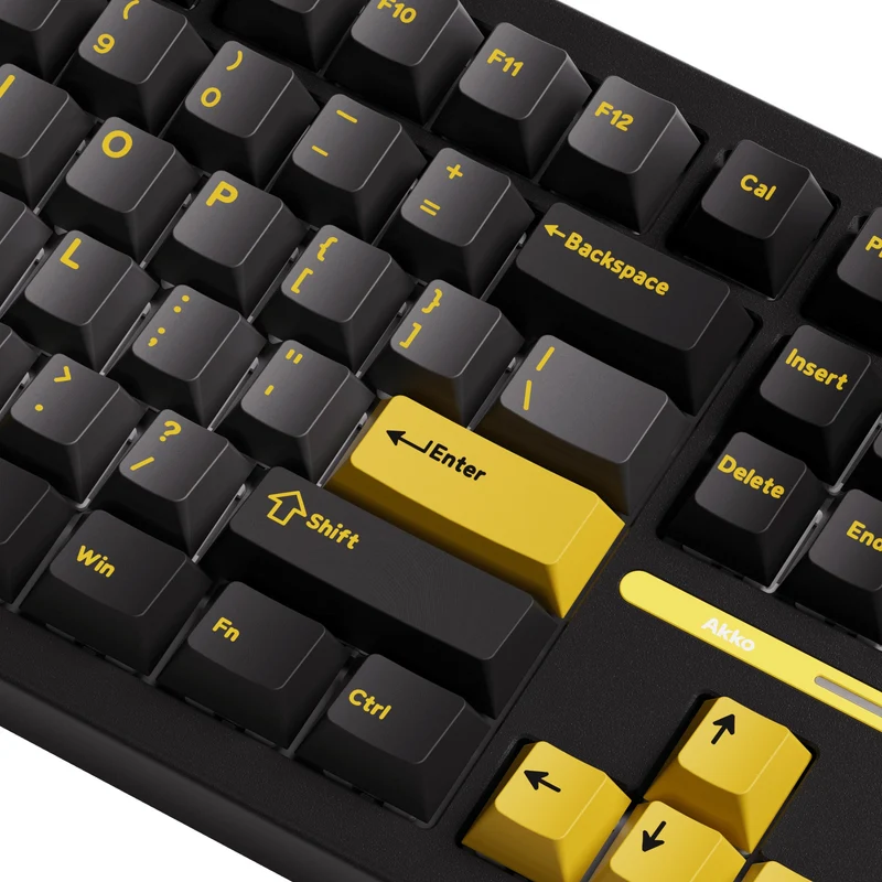 Akko TAC87 Black & Gold Multi-Mode RGB Hot-Swappable Mechanical Keyboard (Akko Mirror Switch)