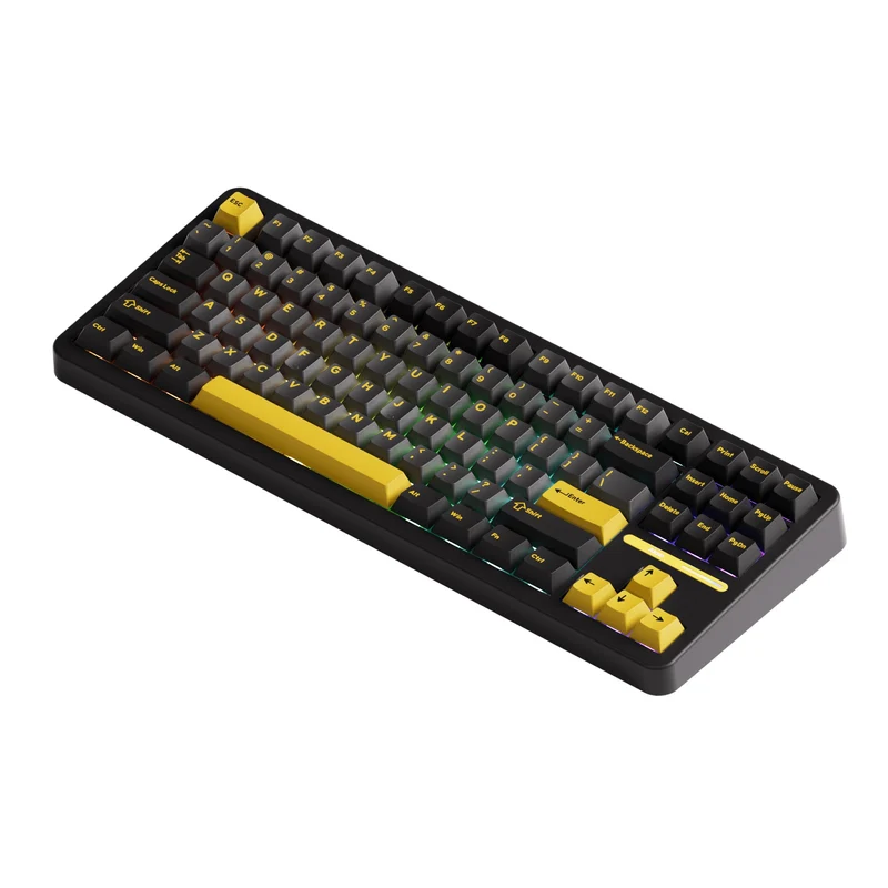 Akko TAC87 Black & Gold Multi-Mode RGB Hot-Swappable Mechanical Keyboard (Akko Mirror Switch)