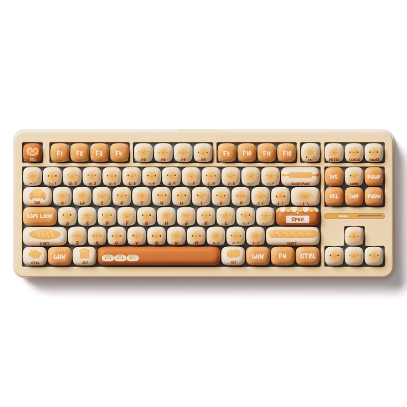 Akko TAC87 Bun Wonderland Multi-Mode RGB Hot-Swappable Mechanical Keyboard (Akko Stellar Rose Switch, Akko V3 Piano Pro Switch)