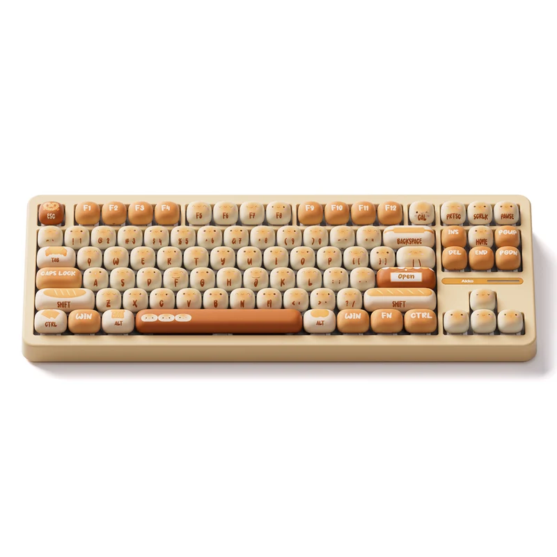 Akko TAC87 Bun Wonderland Multi-Mode RGB Hot-Swappable Mechanical Keyboard (Akko Stellar Rose Switch, Akko V3 Piano Pro Switch)