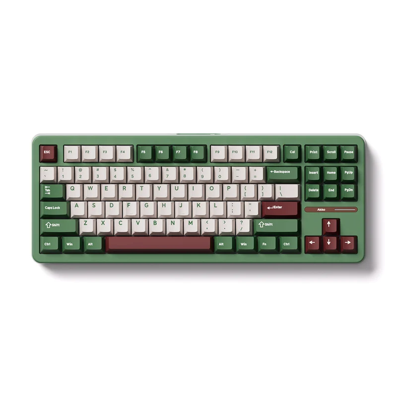 Akko TAC87 Matcha Red Bean Multi-Mode RGB Hot-Swappable Mechanical Keyboard (Akko Stellar Rose Switch)