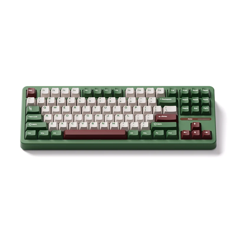 Akko TAC87 Matcha Red Bean Multi-Mode RGB Hot-Swappable Mechanical Keyboard (Akko Stellar Rose Switch)