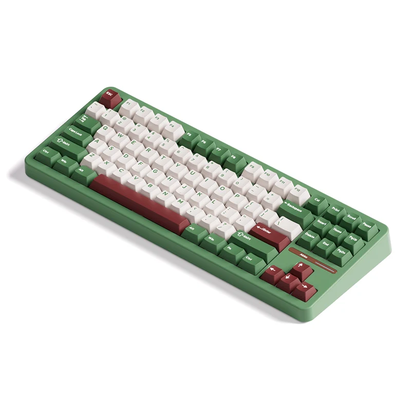 Akko TAC87 Matcha Red Bean Multi-Mode RGB Hot-Swappable Mechanical Keyboard (Akko Stellar Rose Switch)