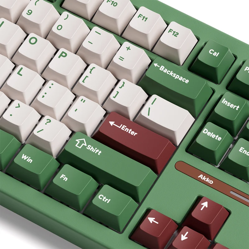 Akko TAC87 Matcha Red Bean Multi-Mode RGB Hot-Swappable Mechanical Keyboard (Akko Stellar Rose Switch)