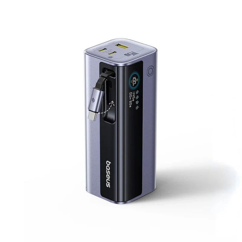 Baseus EnerGeek GR11 Power Bank with Retractable Cable 20000mAh 145W (Space Grey) (E0027B01)