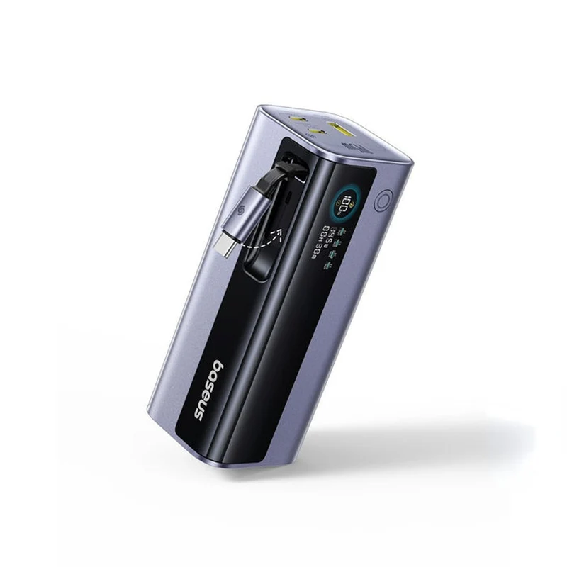 Baseus EnerGeek GR11 Power Bank with Retractable Cable 20000mAh 145W (Space Grey) (E0027B01)