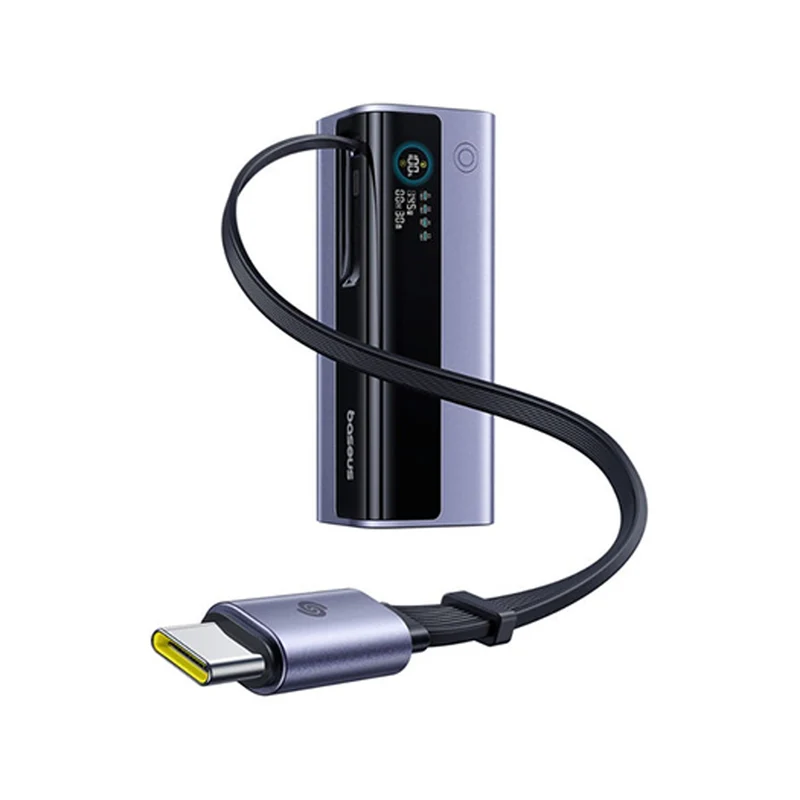 Baseus EnerGeek GR11 Power Bank with Retractable Cable 20000mAh 145W (Space Grey) (E0027B01)