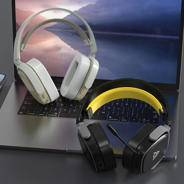 Ajazz AHM09 MAX Tri-mode Headphone (Grey/White, Black/Grey/Yellow)