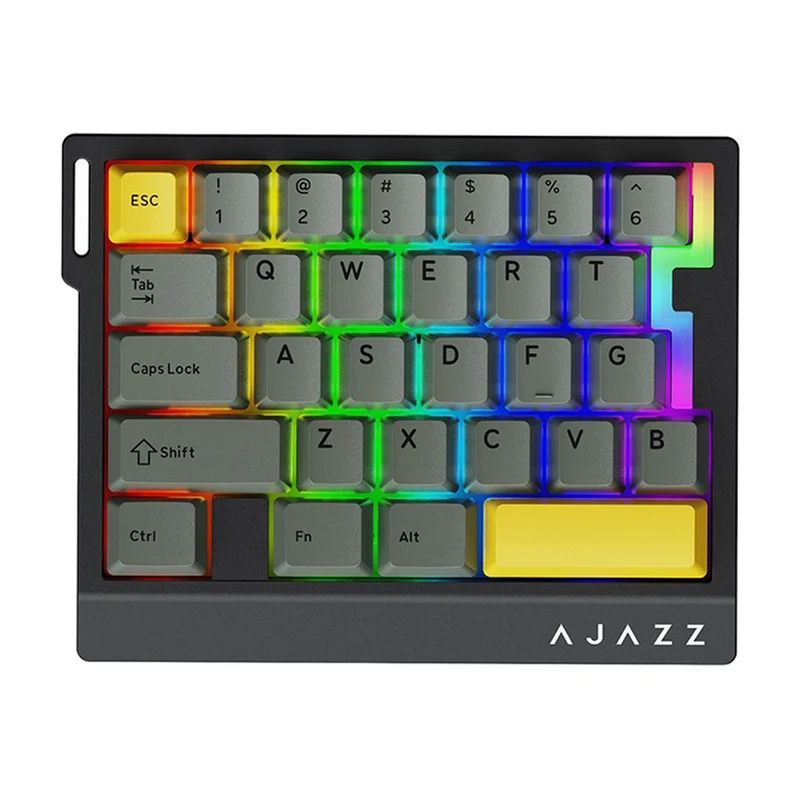 Ajazz AK029 RGB Wired 29-Keys Hot-Swappable Mechanical Keyboard (Black/Yellow) (Magnetic Switch)