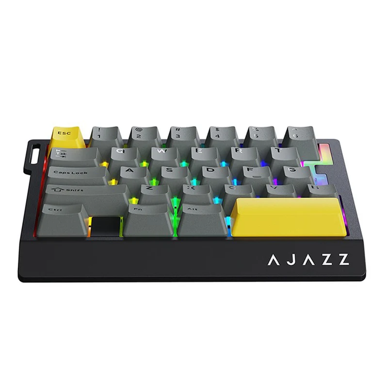 Ajazz AK029 RGB Wired 29-Keys Hot-Swappable Mechanical Keyboard (Black/Yellow) (Magnetic Switch)