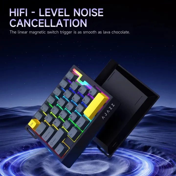 Ajazz AK029 RGB Wired 29-Keys Hot-Swappable Mechanical Keyboard (White/Blue) (Magnetic Switch)