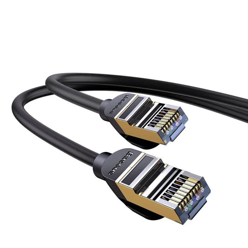 Baseus High Speed Seven Types of RJ45 10Gigabit Network Cable (Round Cable) (Black) (WKJS010101)