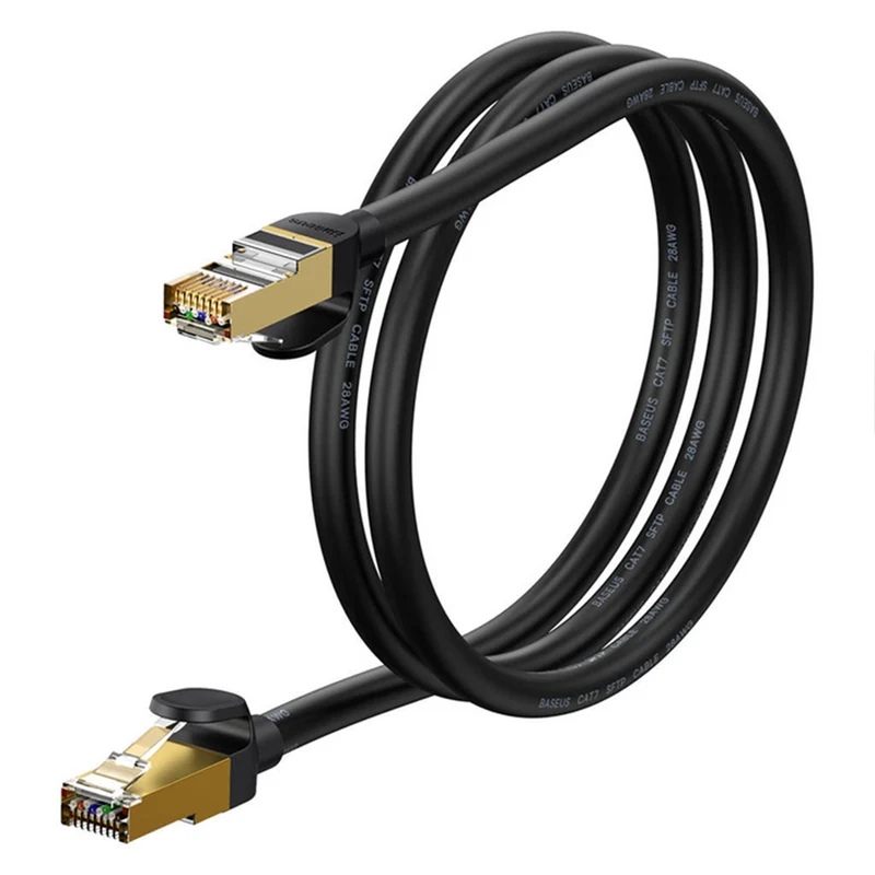 Baseus High Speed Seven Types of RJ45 10Gigabit Network Cable (Round Cable) (Black) (WKJS010101)