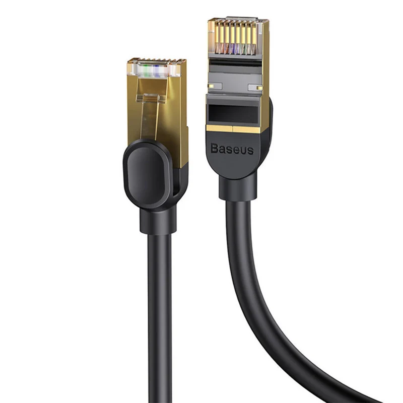 Baseus High Speed Seven Types of RJ45 10Gigabit Network Cable (Round Cable) (Black) (WKJS010101)