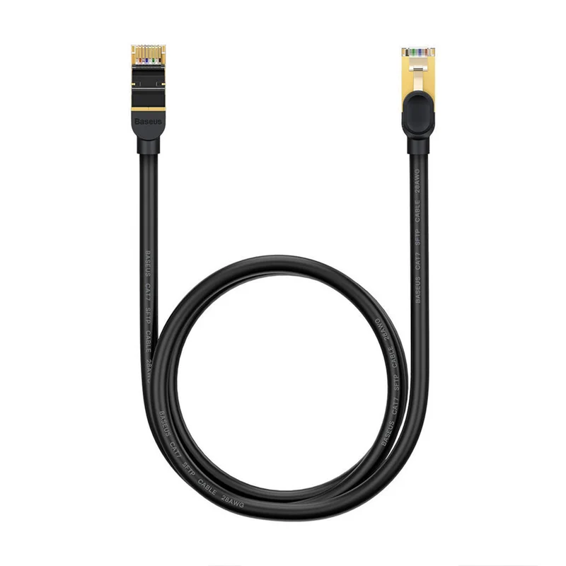 Baseus High Speed Seven Types of RJ45 10Gigabit Network Cable (Round Cable) (Black) (WKJS010101)