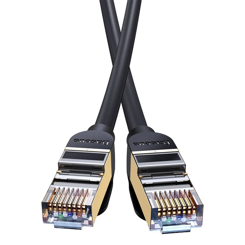Baseus High Speed Seven Types of RJ45 10Gigabit Network Cable (Round Cable) (Black) (WKJS010101)