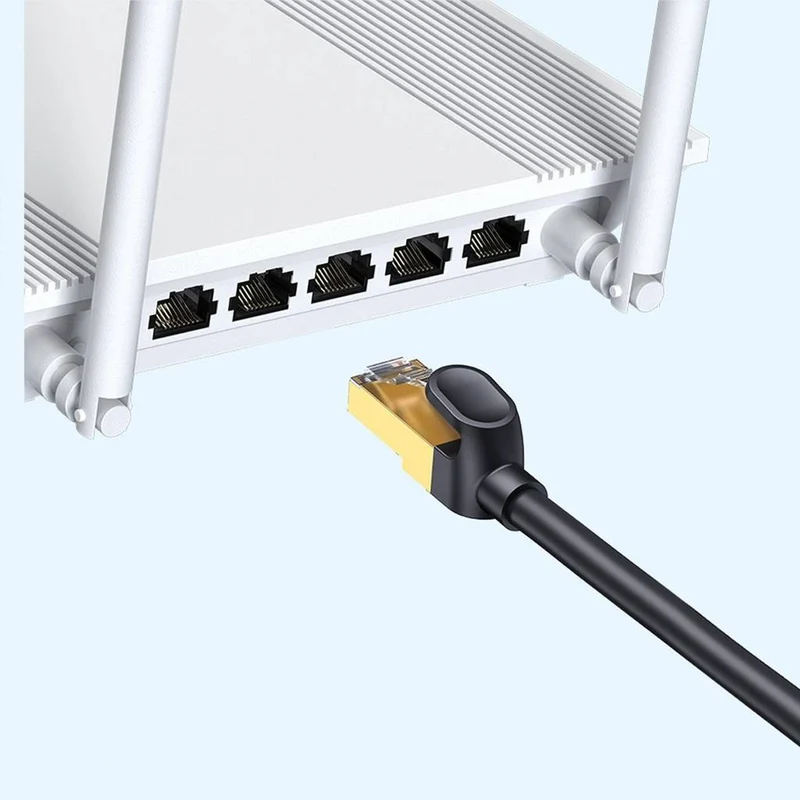 Baseus High Speed Seven Types of RJ45 10Gigabit Network Cable (Round Cable) (Black) (WKJS010101)