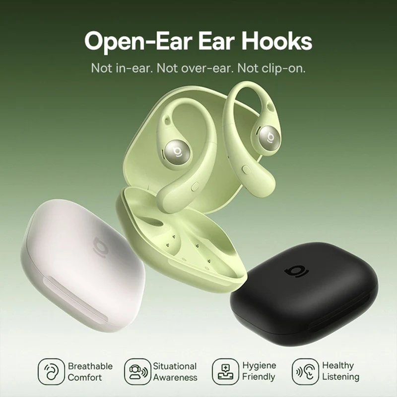 Baseus Eli Sport 2 Open-Ear True Wireless Earbuds (Cosmic Black, Starlight Off-White, Natural Green)