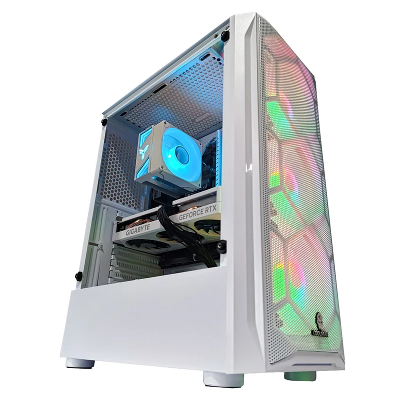 Alpha Aurora White Desktop Gaming PC | AMD Ryzen 5 5600 | 16GB RAM | 512GB SSD | RTX 4060 OC | Windows 11 Pro