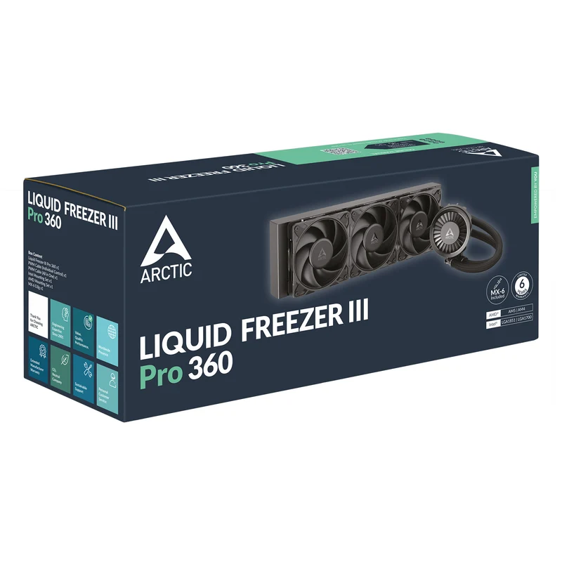Arctic Liquid Freezer III Pro 360 Multi Compatible AIO CPU Water Cooler (Black) (ACFRE00180A)