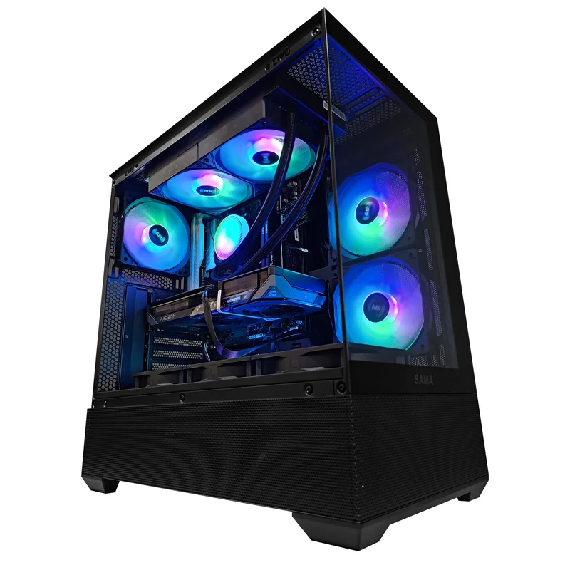 Sigma V40 Black Desktop Gaming PC | Ryzen 5 7500F | 32GB RAM | 1TB SSD | RX 9060 XT | Windows 11 Pro