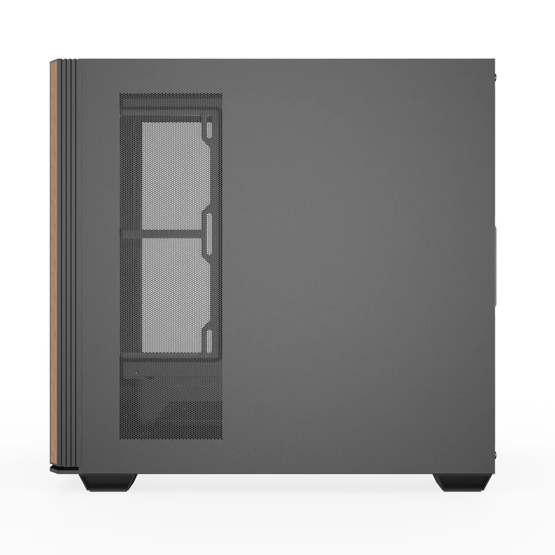 DarkFlash DS900WS Luxury ATX Front Wood Style Panoramic Side Glass Panel PC Case (Black, White)