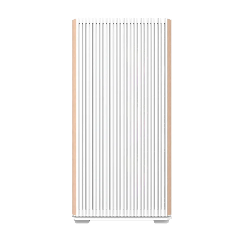 DarkFlash DS900WS Luxury ATX Front Wood Style Panoramic Side Glass Panel PC Case (Black, White)
