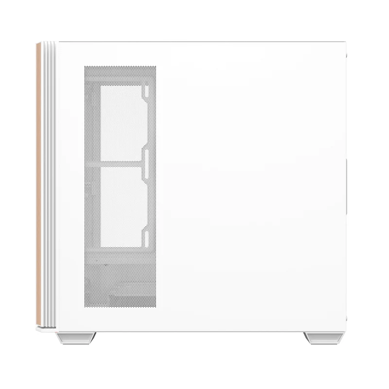 DarkFlash DS900WS Luxury ATX Front Wood Style Panoramic Side Glass Panel PC Case (Black, White)