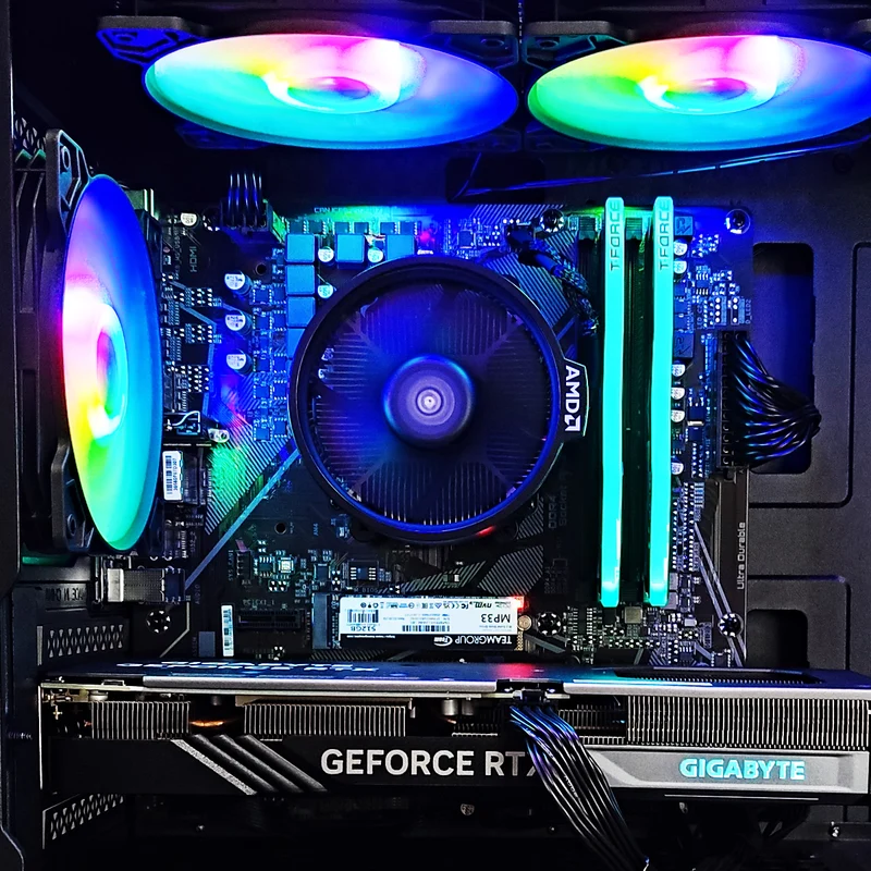Alpha Reyna Black Desktop Gaming PC | AMD Ryzen 5 5600 | 16GB RAM | 512GB SSD | RTX 4060 | Windows 11 Pro