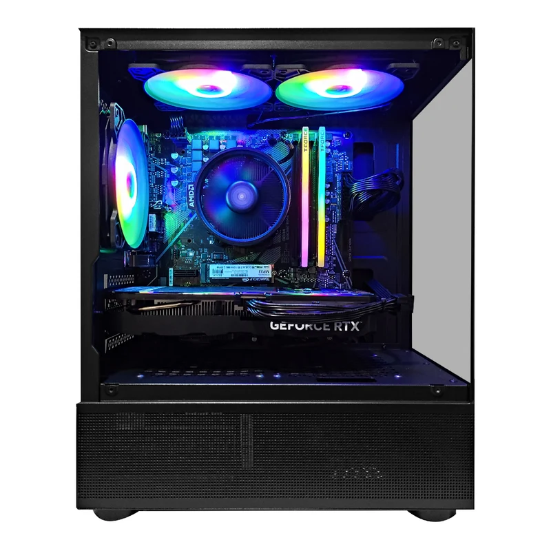 Alpha Reyna Black Desktop Gaming PC | AMD Ryzen 5 5600 | 16GB RAM | 512GB SSD with WiFi + Bluetooth| GeForce RTX 4060 | Windows 11 Pro